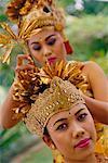 Two Balinese Dancers Getting Ready