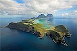 Aerial of Lord Howe Island Australia