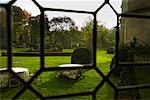 Tables in Chateau Gardens Chateau de la Bourdaisiere Loire Valley France