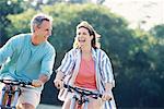 Couple Riding Bikes