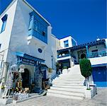 House and Storefront Sidi Bou Said, Tunisia, Africa