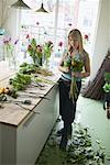 Florist Creating Flower Arrangements