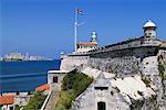 El Morro Fort avec la Havane, à Cuba, arrière-plan