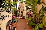 Narrow Walkway Between Buildings, Naples, Florida, USA