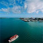 Aerial of Boat Key West, Florida, USA