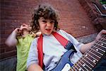 Boy Playing Electric Guitar