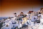 Overview of Town, Oia, Island of Santorini, Greece