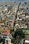 Vue d'ensemble de la ville d'Athènes, Grèce