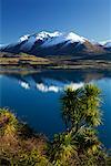 Montagne au lac Wakatipu Queenstown, île du Sud, Nouvelle-Zélande