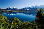 Montagne sur le lac Wakatipu Queenstown, île du Sud, Nouvelle-Zélande