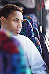 Man Sitting on a Train