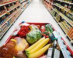 Shopping Cart in Grocery Store