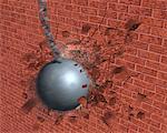 Wrecking Ball Hitting Wall
