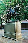 Statue von Paul Revere Paul Revere Mall, Boston Freedom Trail, Boston, Massachusetts, USA