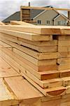 Stack of Wood for Home Construction