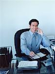 Businessman Working at Desk