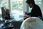 Businessman Working at Desk