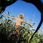 Portrait of Woman in Cornfield