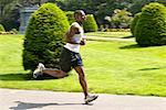 Man Jogging in Park