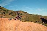 Man Mountain Biking, Red Rocks, Colorado, USA