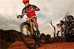 Man Mountain Biking, Red Rocks, Colorado, USA