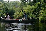 Two Friends Canoeing