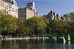 Boot Teich, Central Park, New York City, New York, USA