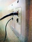 Ethernet Cables in Wall Outlet