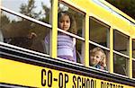 Enfants dans un autobus scolaire