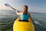 Woman Kayaking