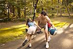 Family Playing Basketball