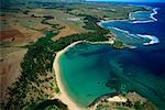 Vue aérienne de la côte, l'île Maurice