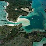 Aerial vue d'île aux Cerfs, Ile Maurice