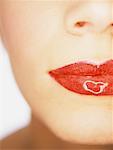 CLose Up of Woman's Mouth, Wearing Lip Gloss