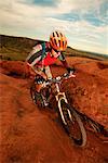 Man Mountain Biking, Red Rocks, Colorado, USA