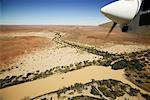 View of Australian Outback from Plane, Queensland, Australia