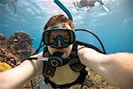 Men Scuba-diving, Jamaica