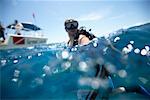 Diver Waiting for Boat, Jamaica