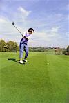 Woman Golfing