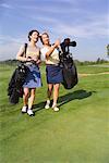 Two Women Golfing