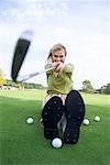 Woman on Golf Course