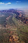 Antenne de la chaîne des Flinders Ranges, Parc National des Flinders Ranges, Australie-méridionale, Australie