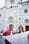 Couple at the Duomo Cathedral, Florence, Tuscany, Italy
