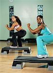 Women doing Aerobics in Gym