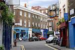 Rue scène, porte Berger, Londres, Angleterre