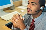 Businessman with Telephone Headset