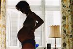 Silhouette of Pregnant Woman