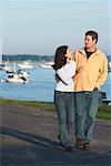 Couple Walking by Harbour