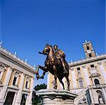 Statue of Marcus Aurelius at The Piazza Del Campidoglio, Rome, Italy