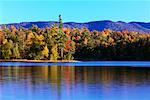 La rivière Saranac en automne, McKenzie Mountain Wilderness, parc des Adirondacks, New York State, États-Unis